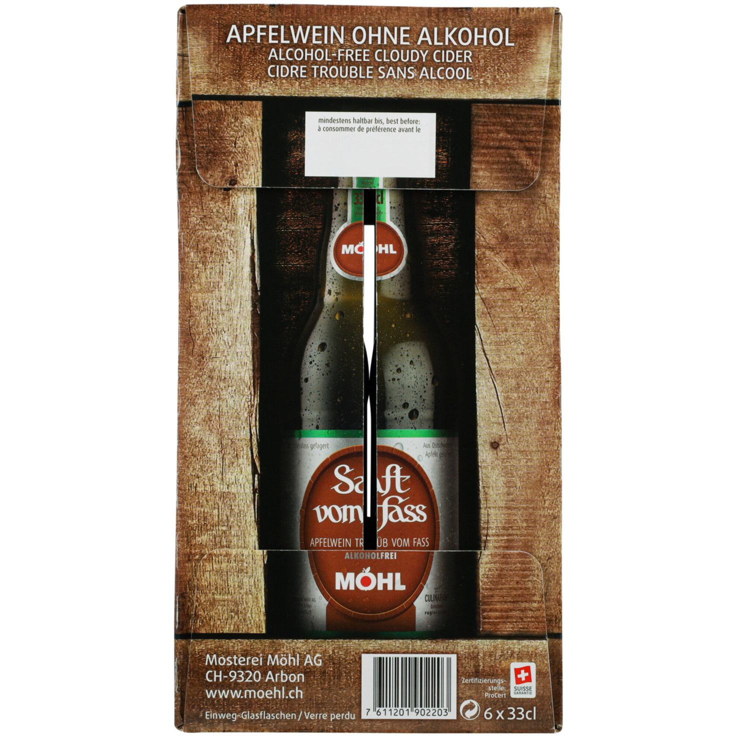 Möhl Saft vom Fass Alkoholfrei 6x33cl -198cl