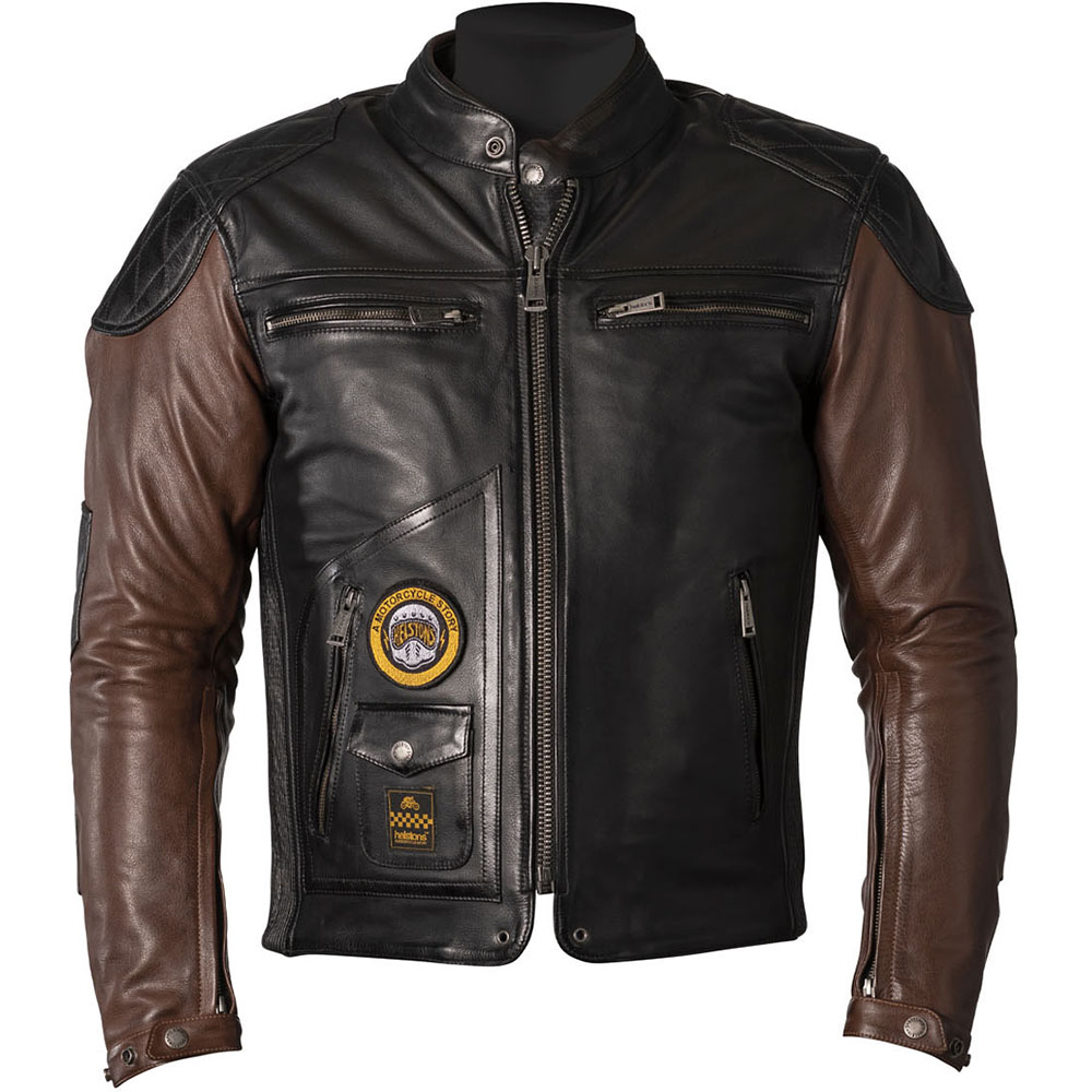 Helstons - Blouson Tracker Noir / Camel