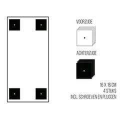 Magneetbord mat - krijtbord wit 60x100 cm