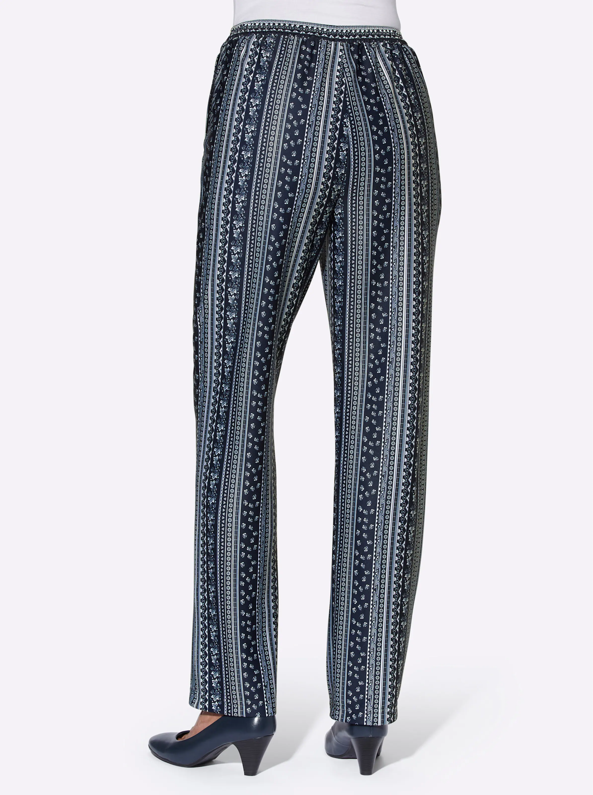 Jerseyhose in marine-gestreift