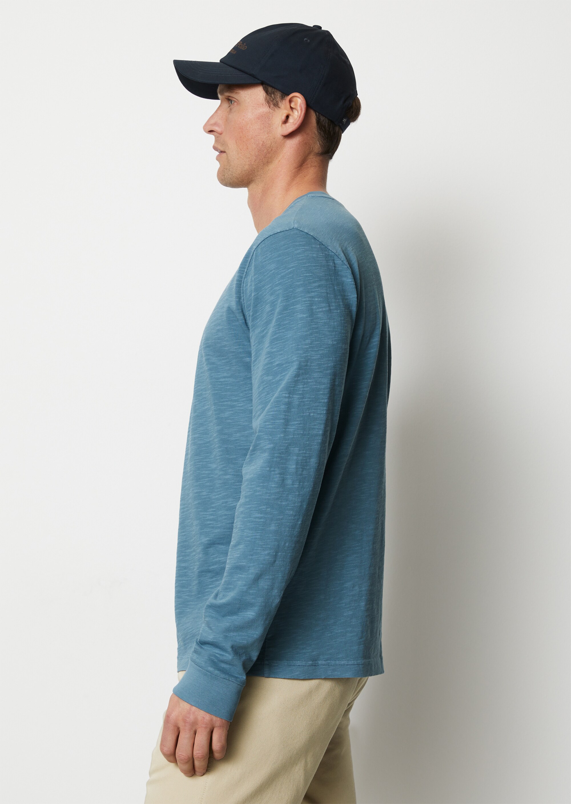 Serafino-Longsleeve regular in Slub-Jersey-Qualität