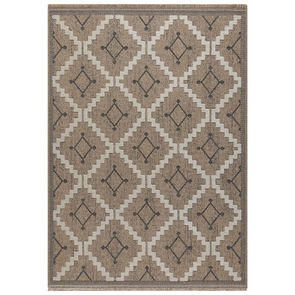 Tapis intérieur extérieur aspect jute noire tulum 9041 290 x 200 cm