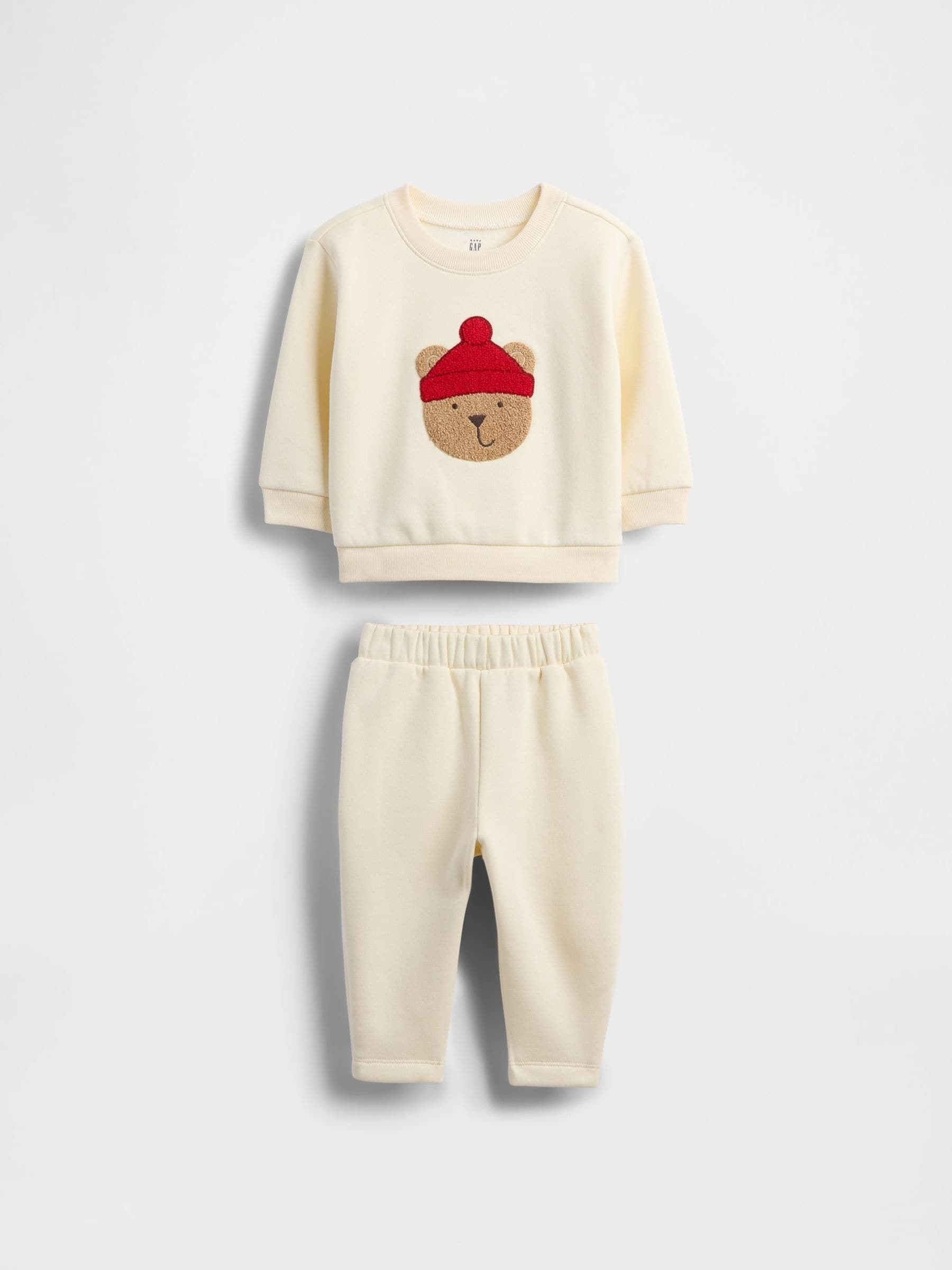 Gap VintageSoft Brannan Bear Outfit Sweat Top & Joggers Set (0-24mths)