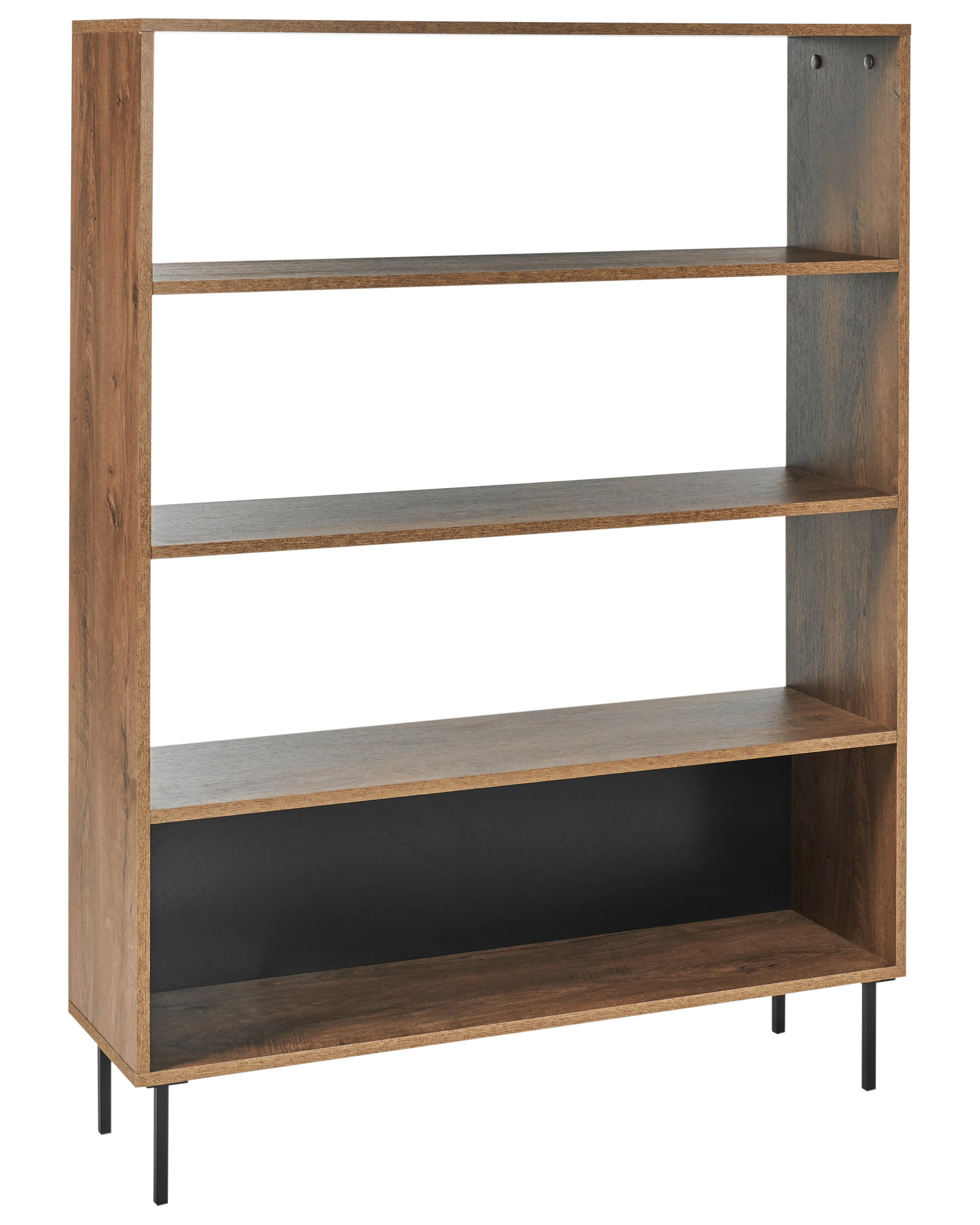 Boekenkast met 4 planken NANTON 140 cm Donkerbruin