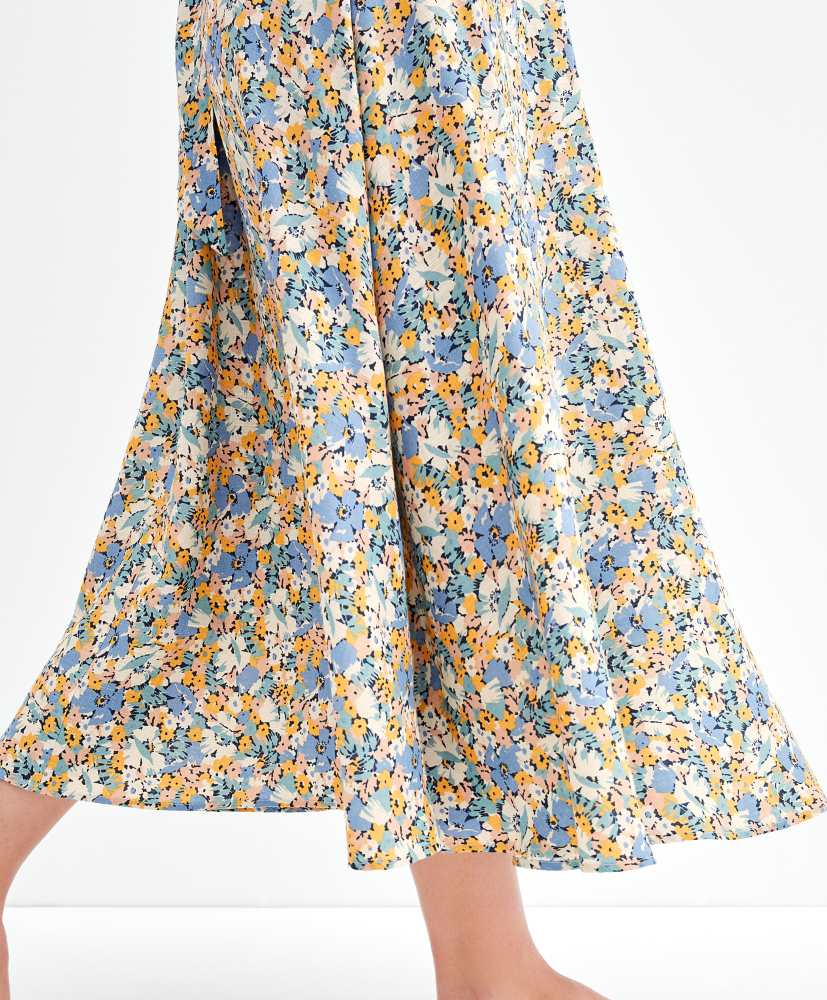 vestido longo floral