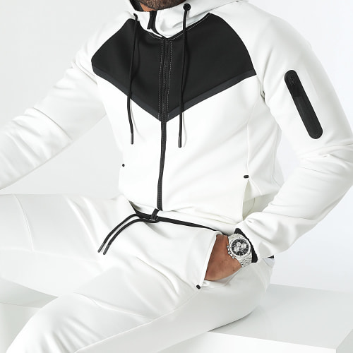 Ensemble De Survetement Bicolore 0125 Blanc