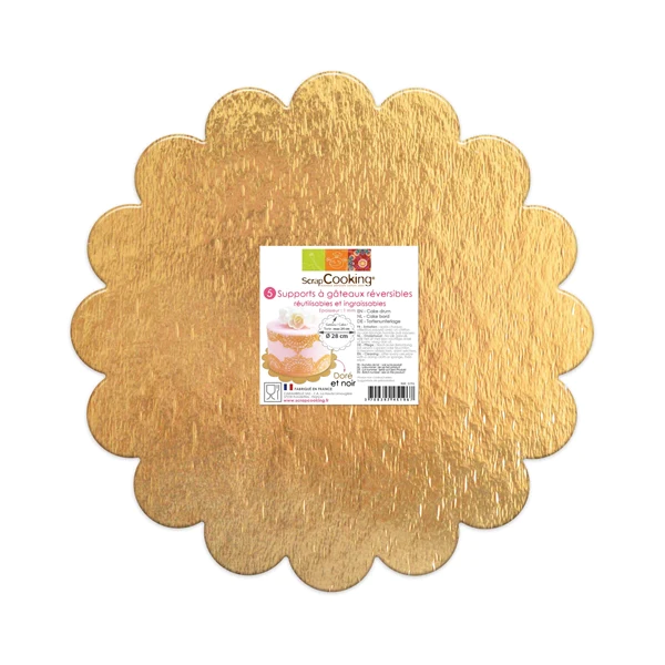 5 supports gâteaux rond 24cm Scrapcooking
