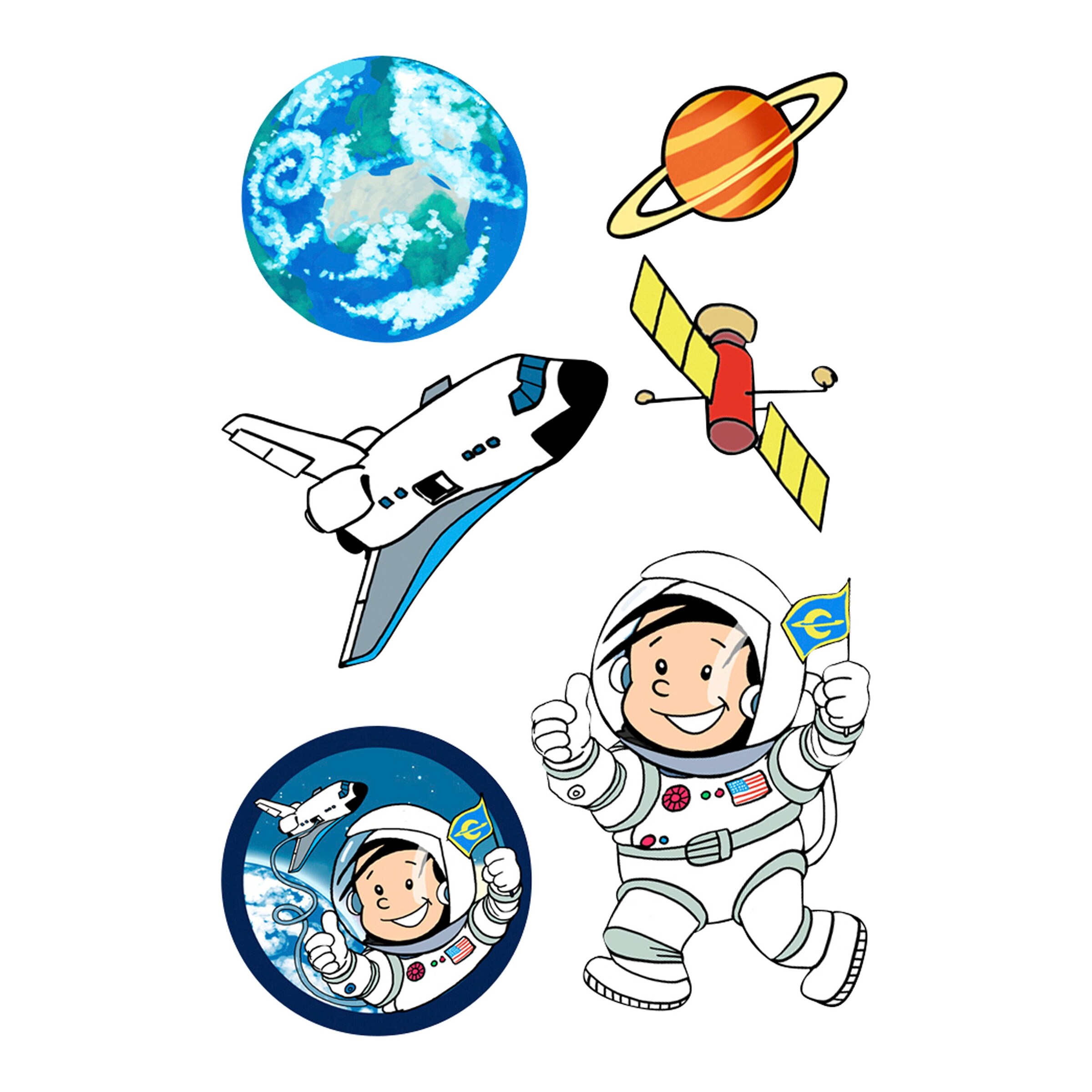 Partystrolche Partyset 61 tlg. Astronaut