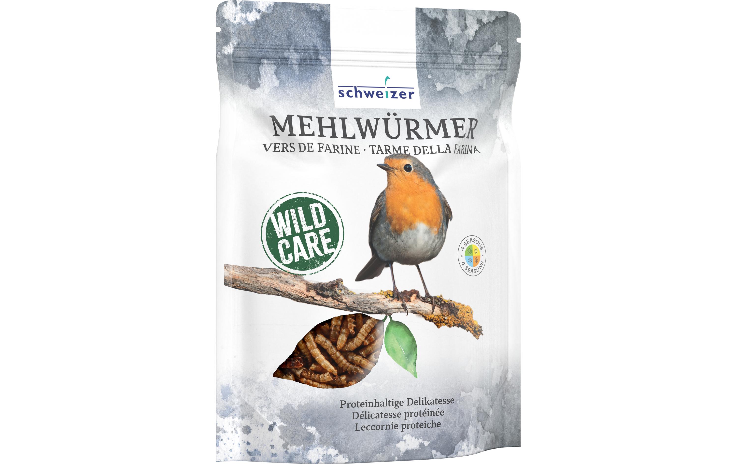 Vogelfutter Mehlwürmer, 250 gProteinhaltige Delikatesse für Wildvögel