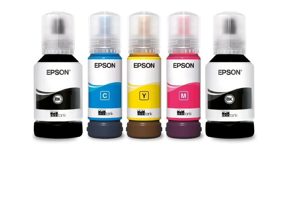 Epson EcoTank ET-2856 - Multifunktionsprinter - farve - blækprinter - kan genopfyldes - A4 (medie) - op til 10.5 spm (udskriver) - 100 ark - Wi-Fi, USB - hvid