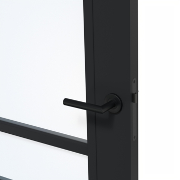 Arne & Bodil binnendeur ABD518 blank glas - diep zwart afgelakt - glaslat diep zwart
