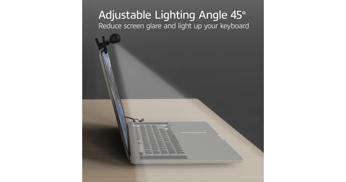 ACT ConnectivityDimbare clip-on laptop LED-lichtbalk led-bar  (Zwart, USB-voeding, 3000K-6500K)