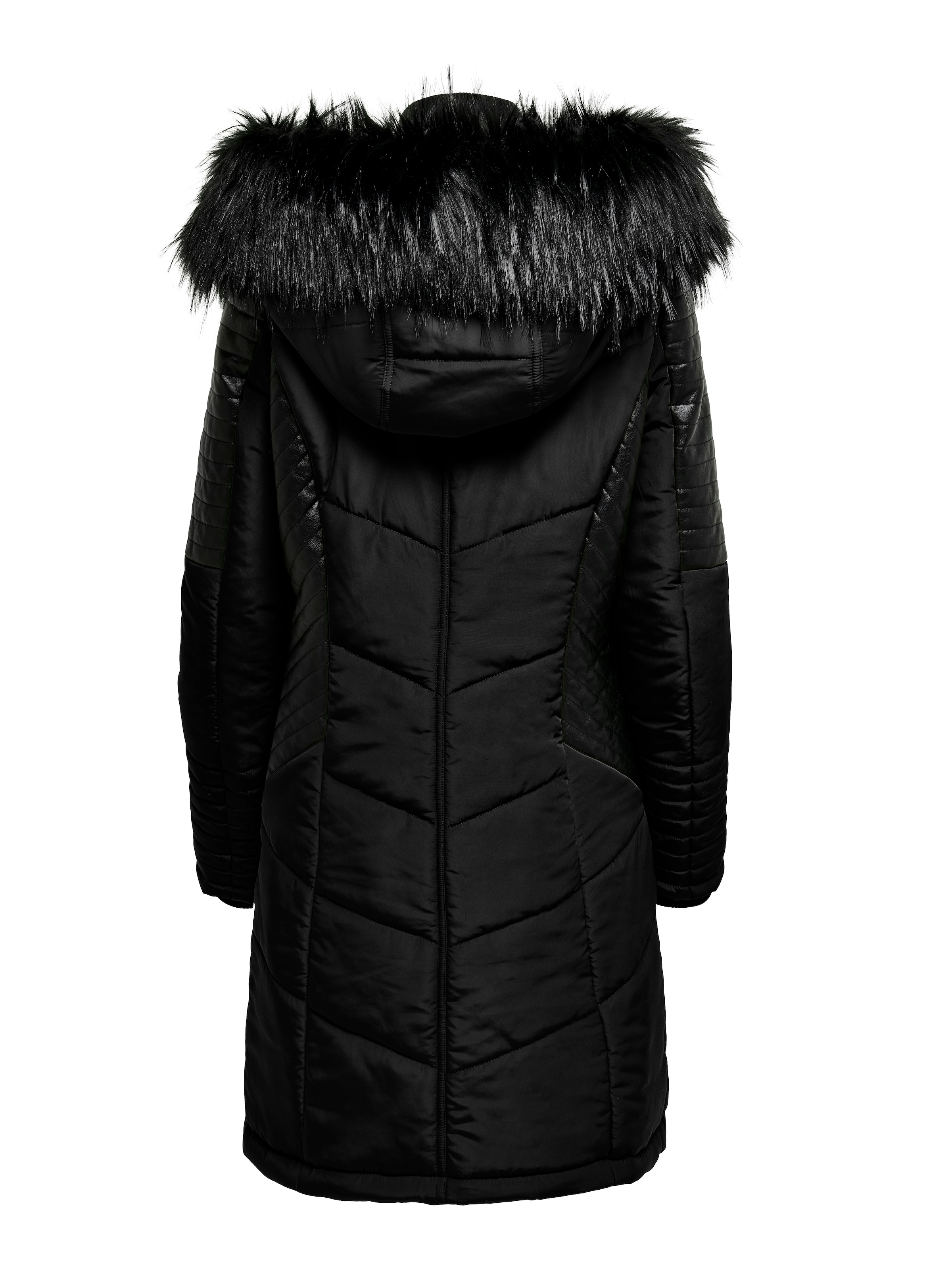 ONLY Steppmantel »ONLNEWLINETTE FUR HOOD COAT OTW«