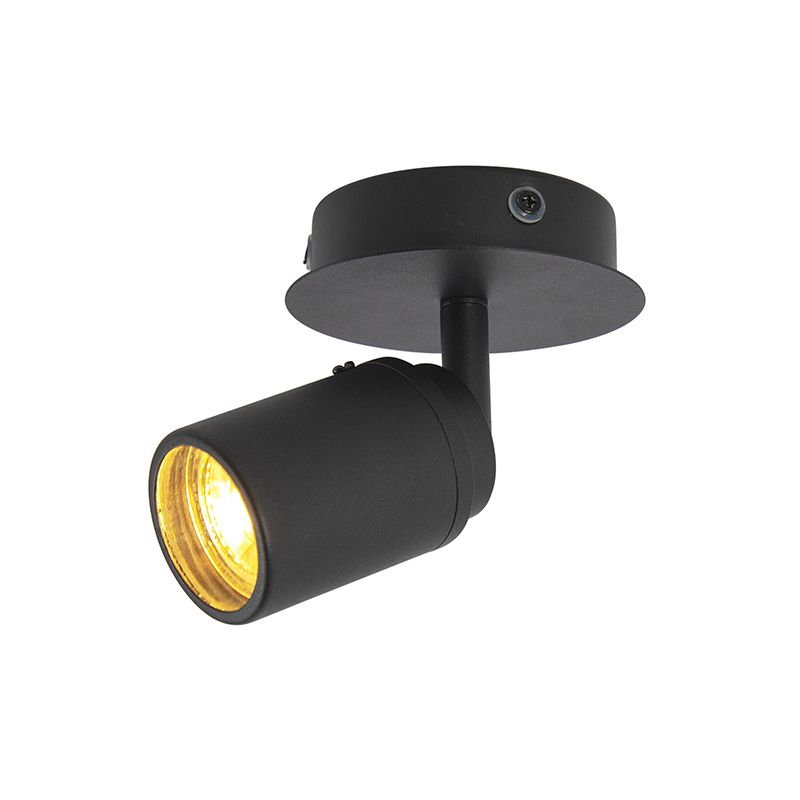 Moderne badkamer spot zwart IP44 - Ducha