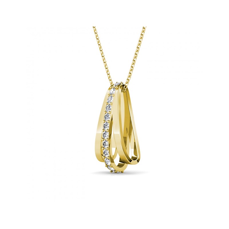 Pendentifs Aurielle - Doré et Cristal