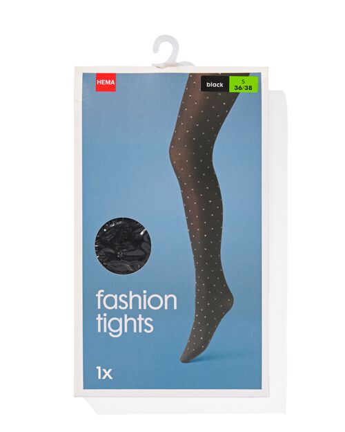 collant fashion brillant pois 60 deniers noir