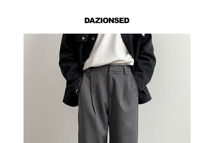 DAZO Studios - Mid Rise Plain Straight Leg Dress Pants