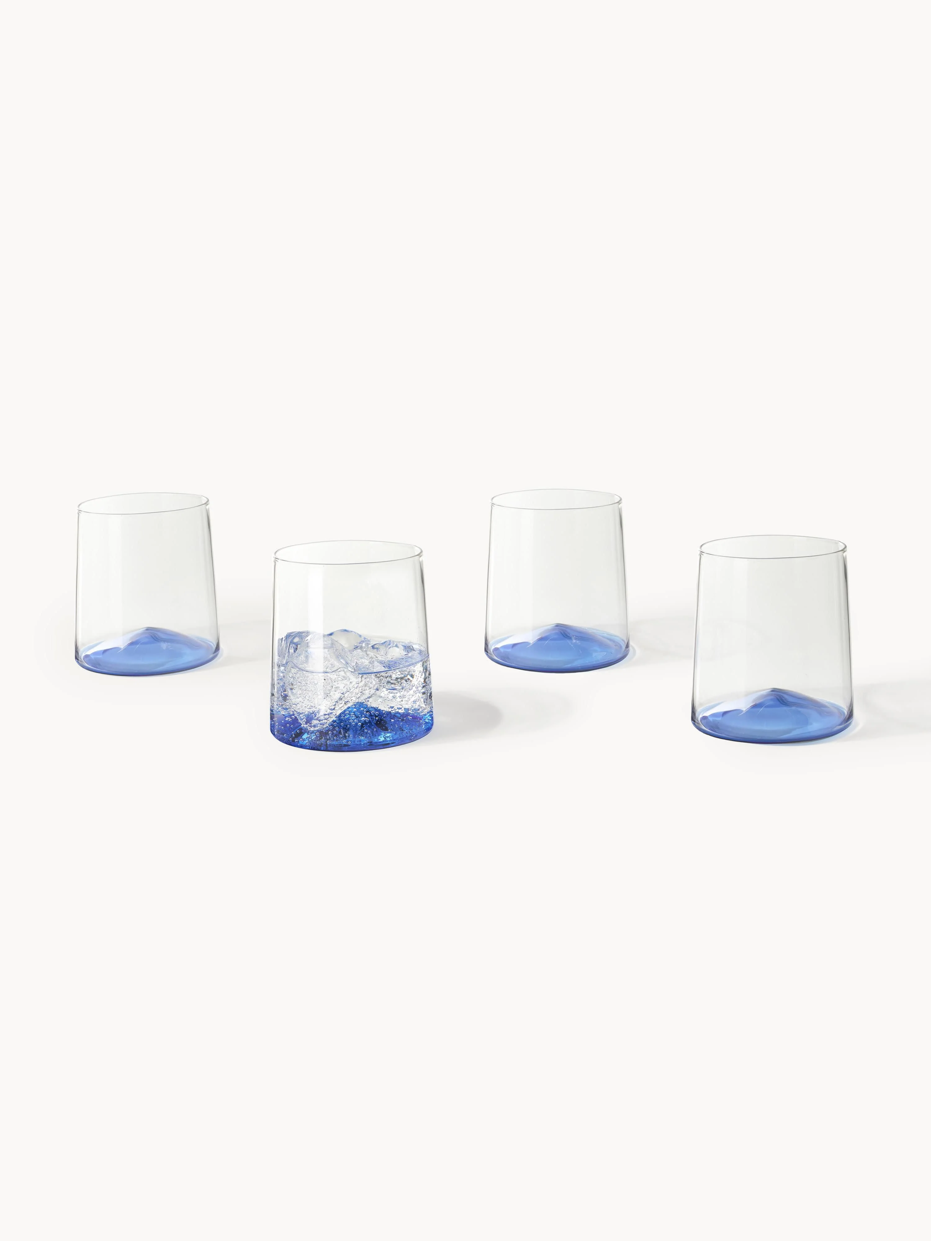 Mondgeblazen waterglazen Hadley, 4-delig