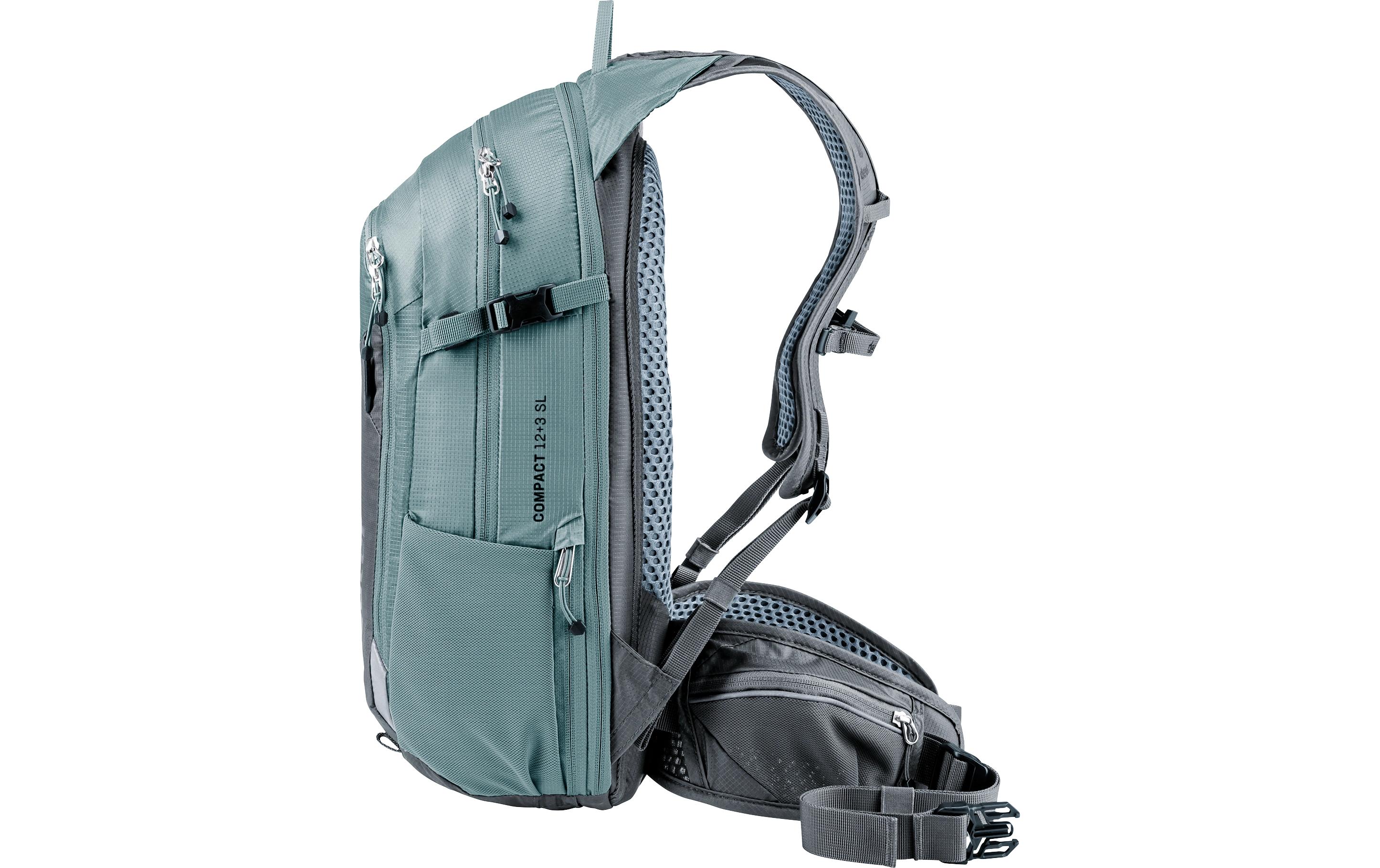 Rucksack Compact 12+3 SL Dunkelgrau/DunkelgrünMountainbike-Rucksack