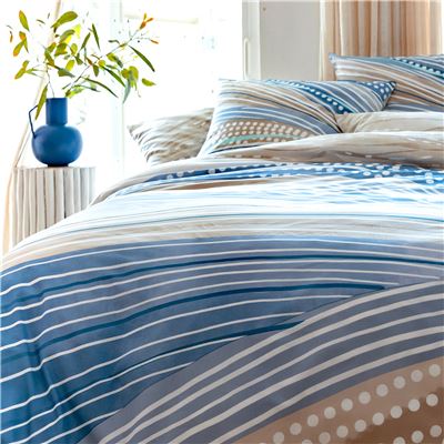 Linge de lit motif vagues graphiques - BECQUET CRÉATION