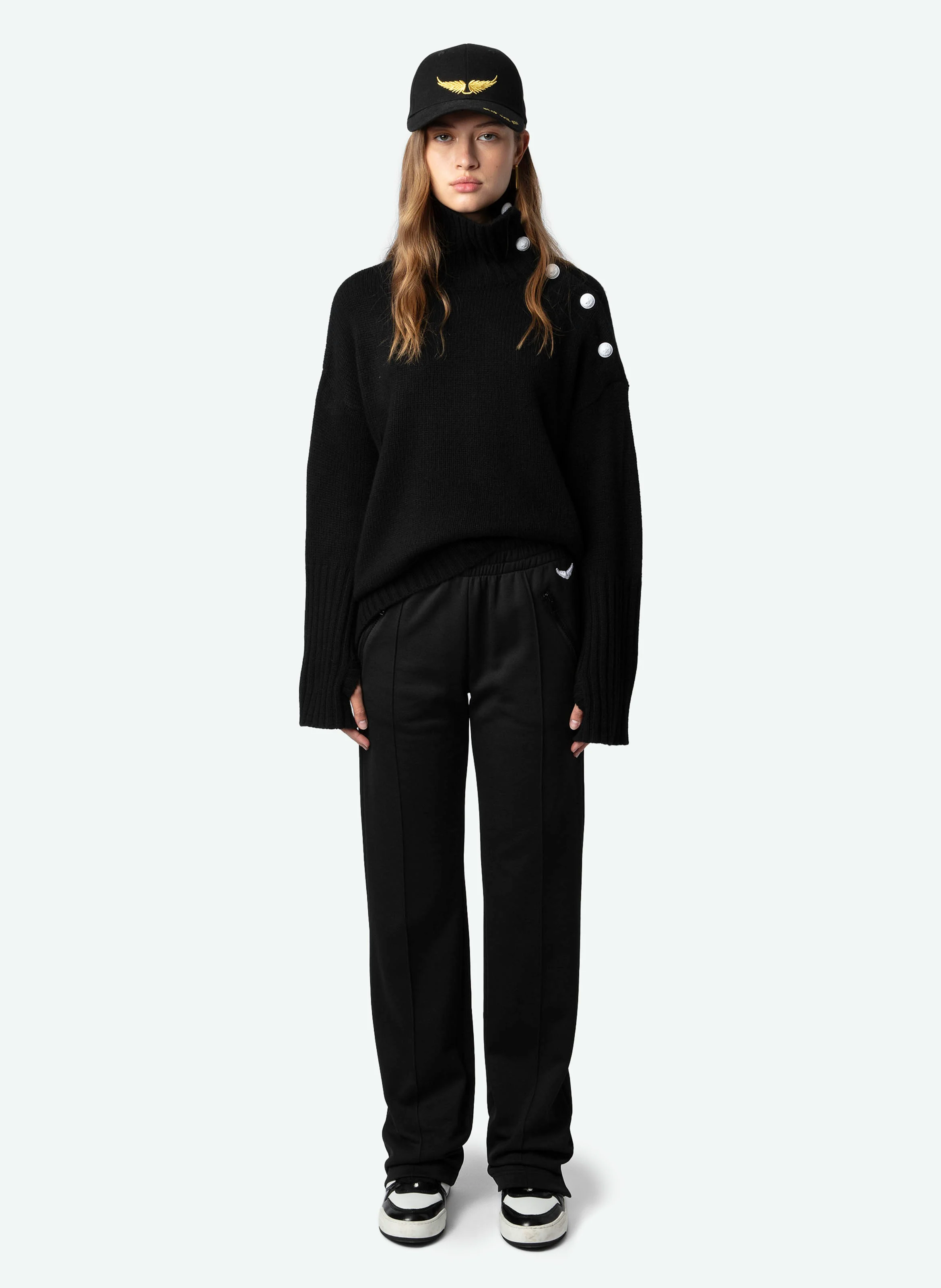 CHILL - Pantalon de jogging droit large | Noir