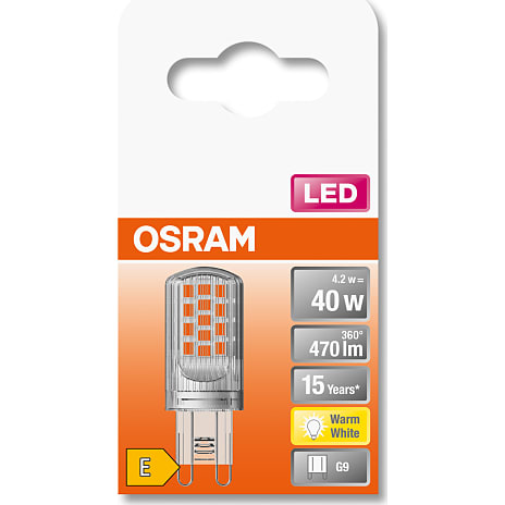 Osram LED pin 4,2W - varmt hvidt lys