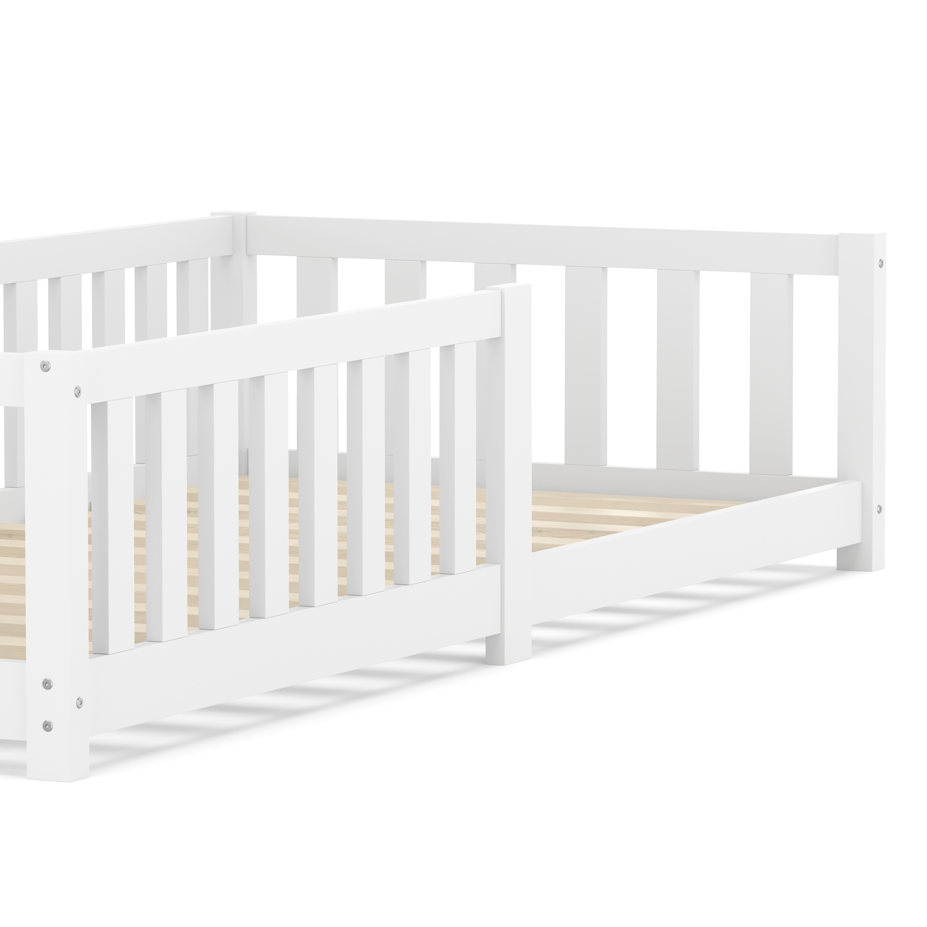Bodenbett MOLA  90 x 200 cm weiss