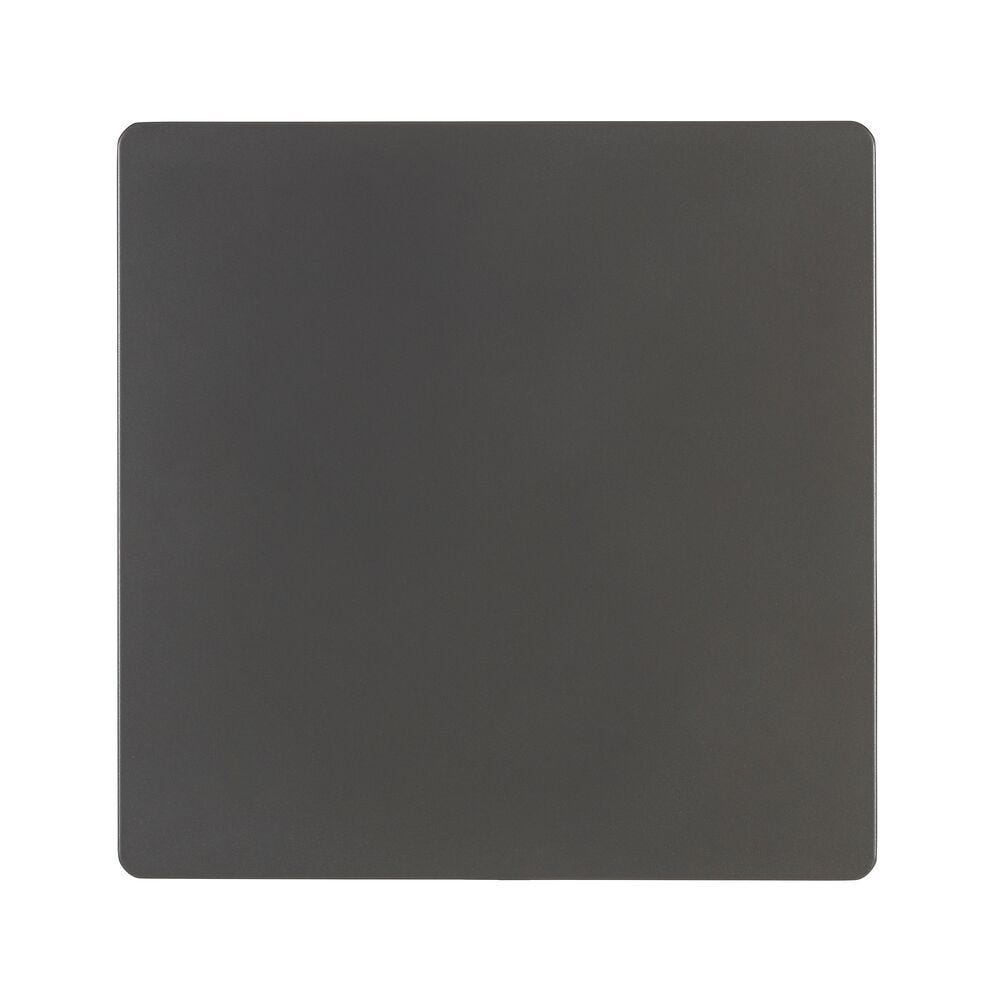 Quadratische Tischplatte, 59 cm Größe Horizon Stahl Grau Titane