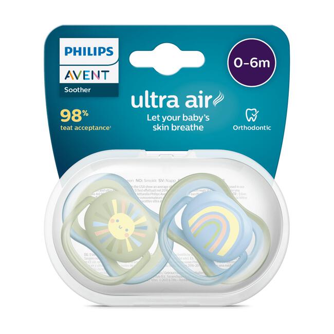 Philips Avent Soother Air 0-6M BOY X2