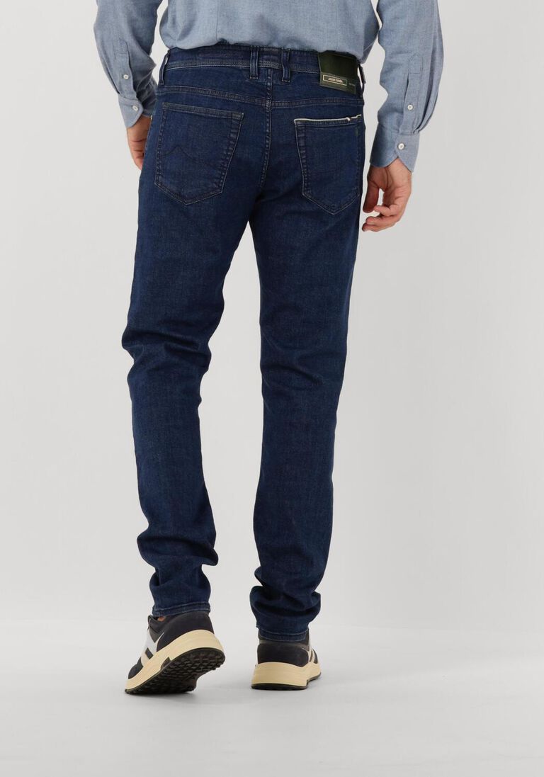 donkerblauwe jacob cohen straight leg jeans pant 5 pkt slim fit bard ltd