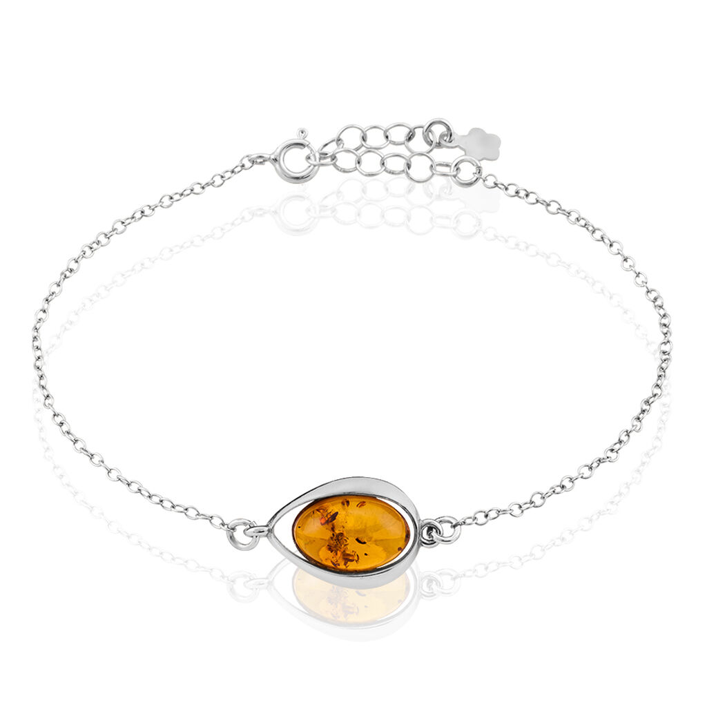 Bracelet Hilda Argent Blanc Ambre