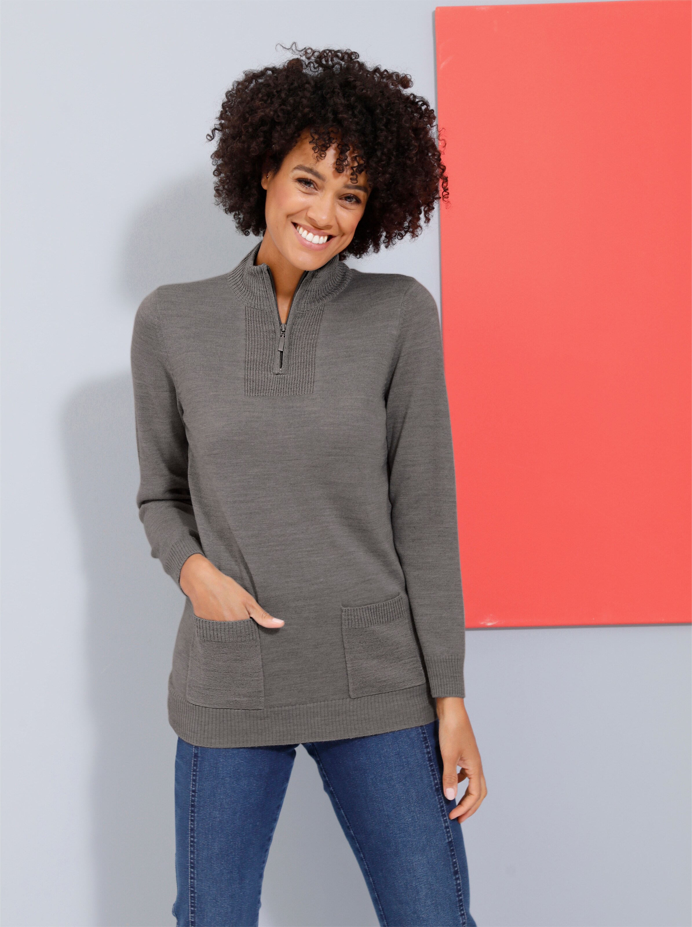 Stehkragenpullover