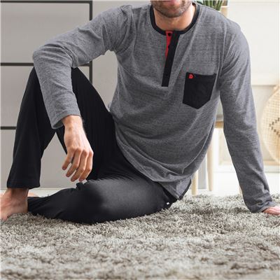 Pyjama homme jersey chiné DODO HOMEWEAR®