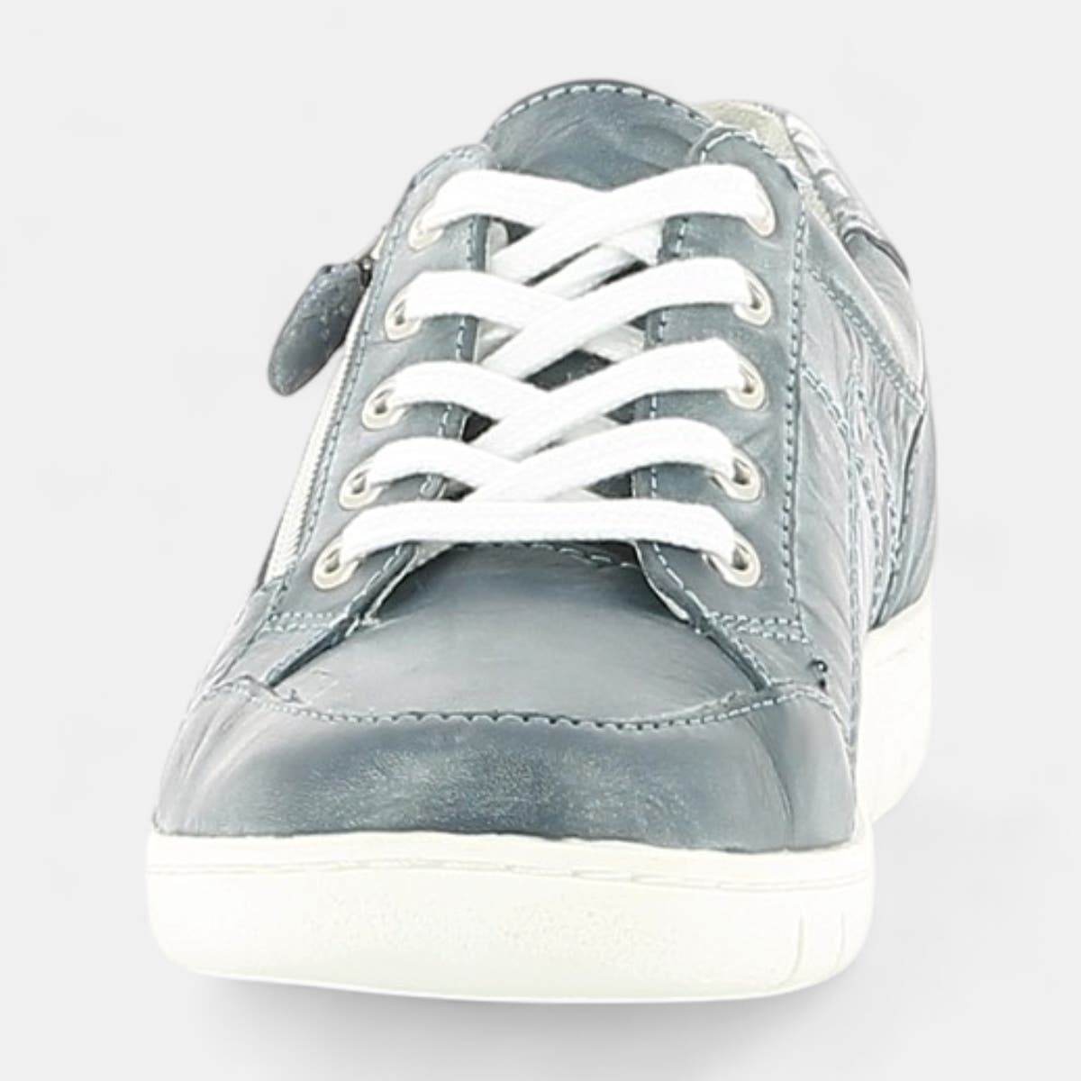 Baskets basses Femme en cuir bleu marine
