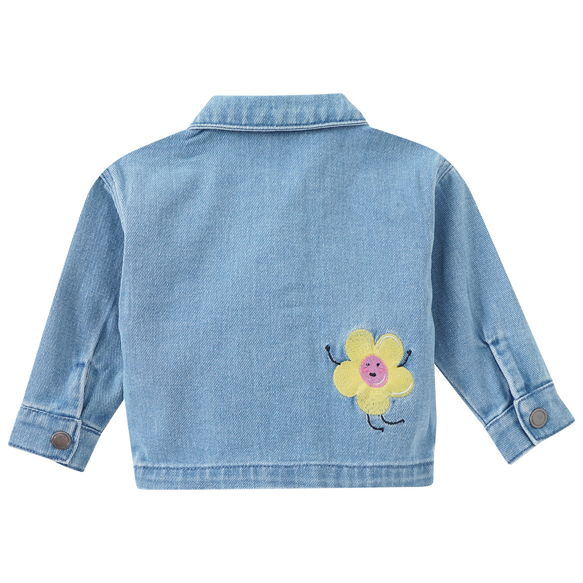 Topomini Baby Jeansjacke mit Stickereien hellblau