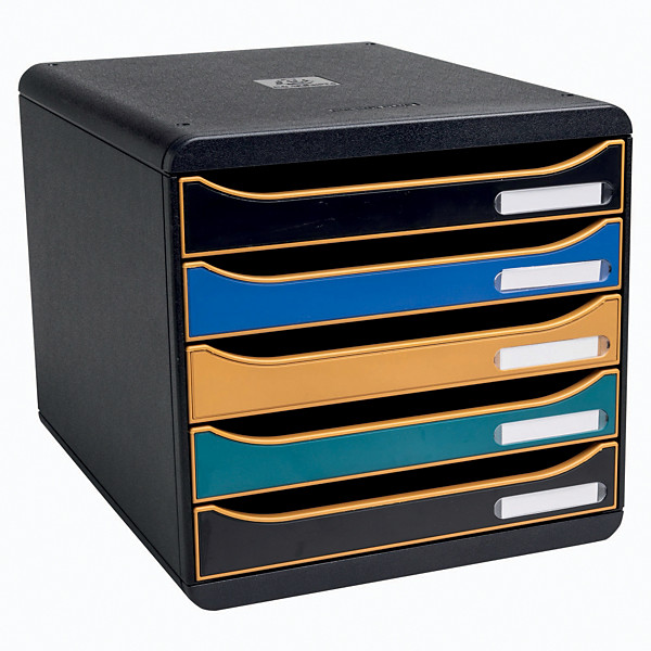 Module de rangement Big Box Plus 5 tiroirs Neo Deco, couleurs assorties