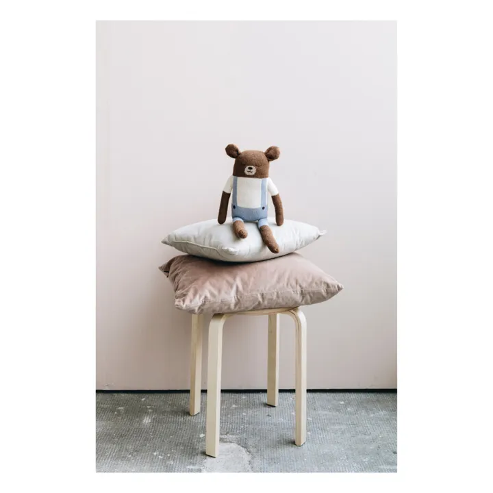Main Sauvage Doudou grand ours | Bleu