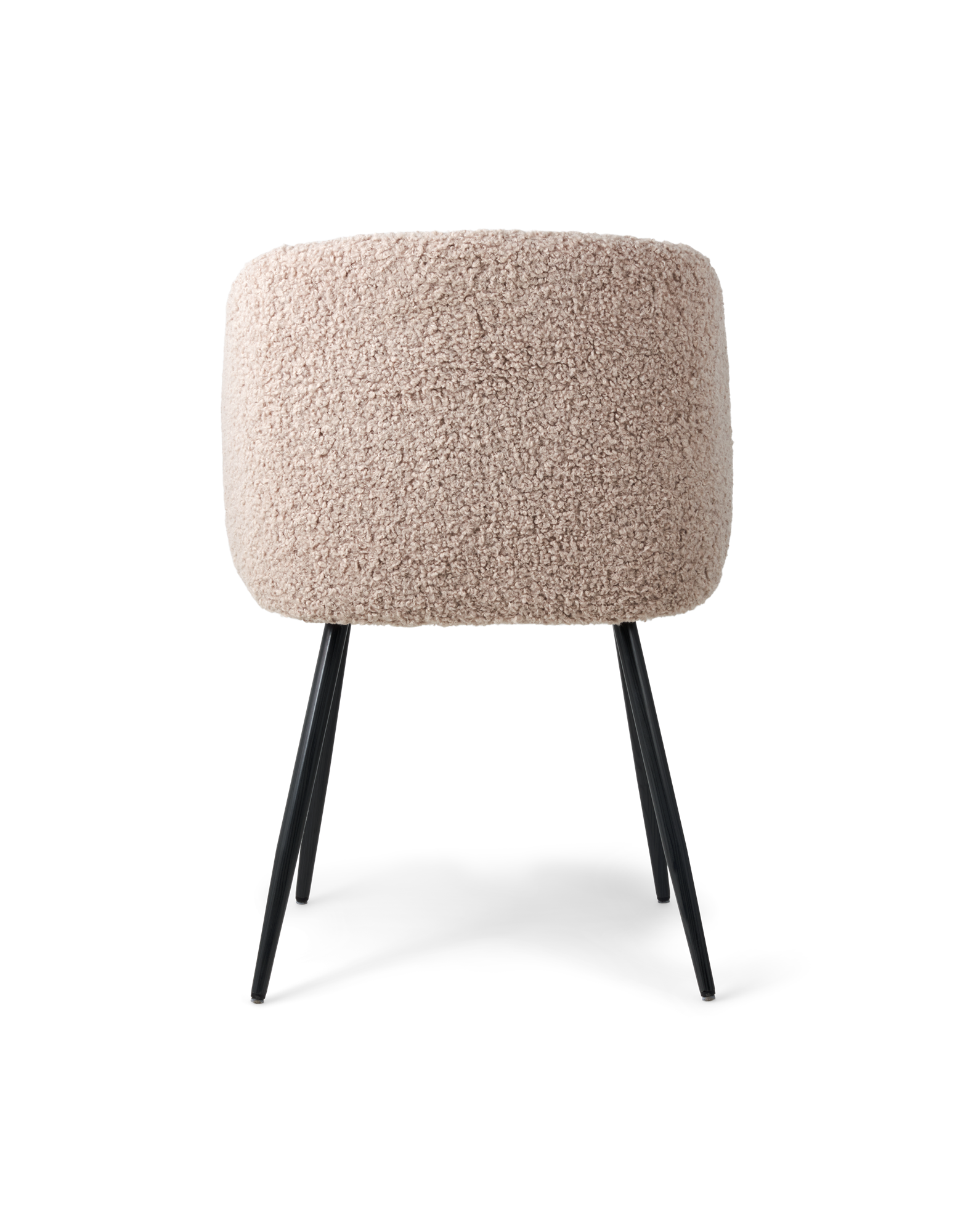 Stol i teddystof | Polyester/polyurethan/stål. 54 x 47 x 81 cm. | Light Brown
