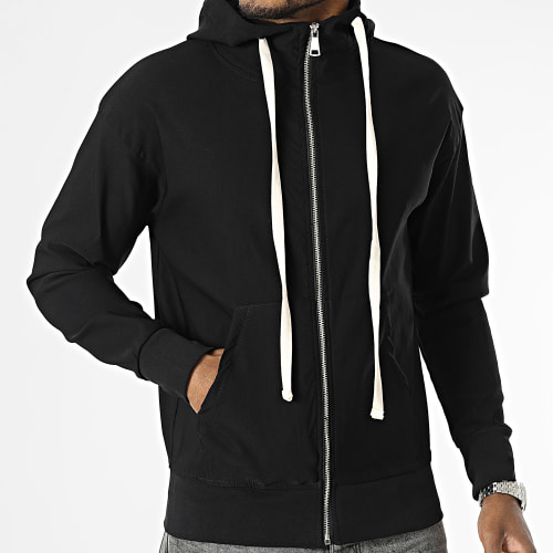 Veste Zippée Capuche Noir