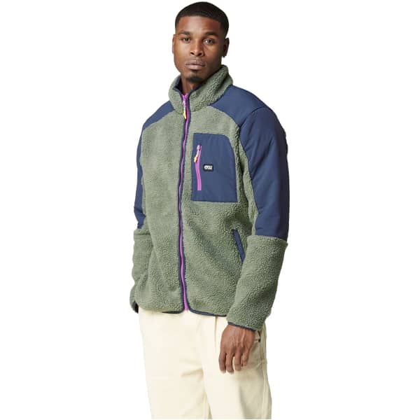 Veste PICTURE QUILCHENA ZIP FLEECE GREEN SPRAY DARK BLUE