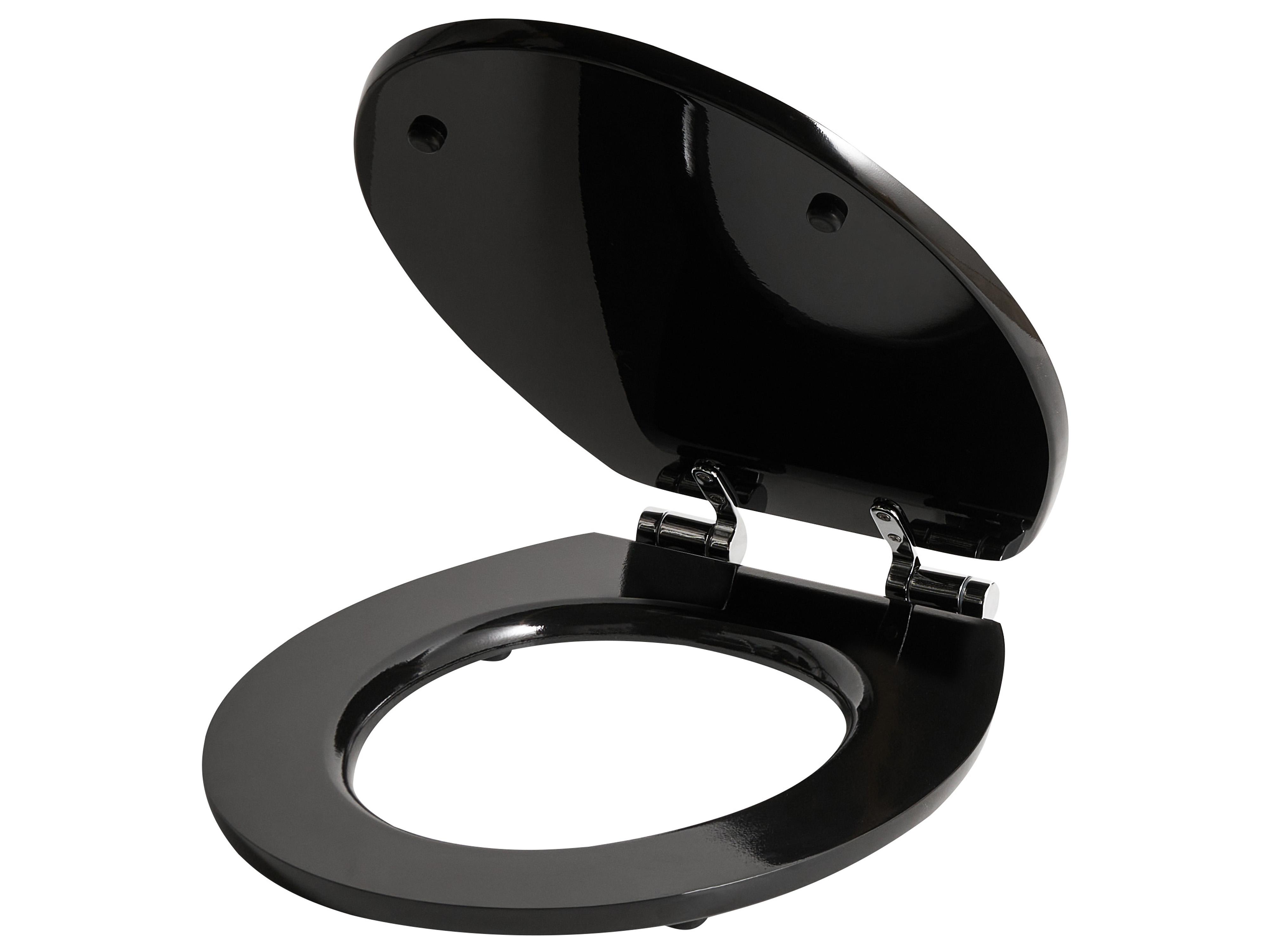 Toiletbril INIRIDA soft-close MDF Zwart