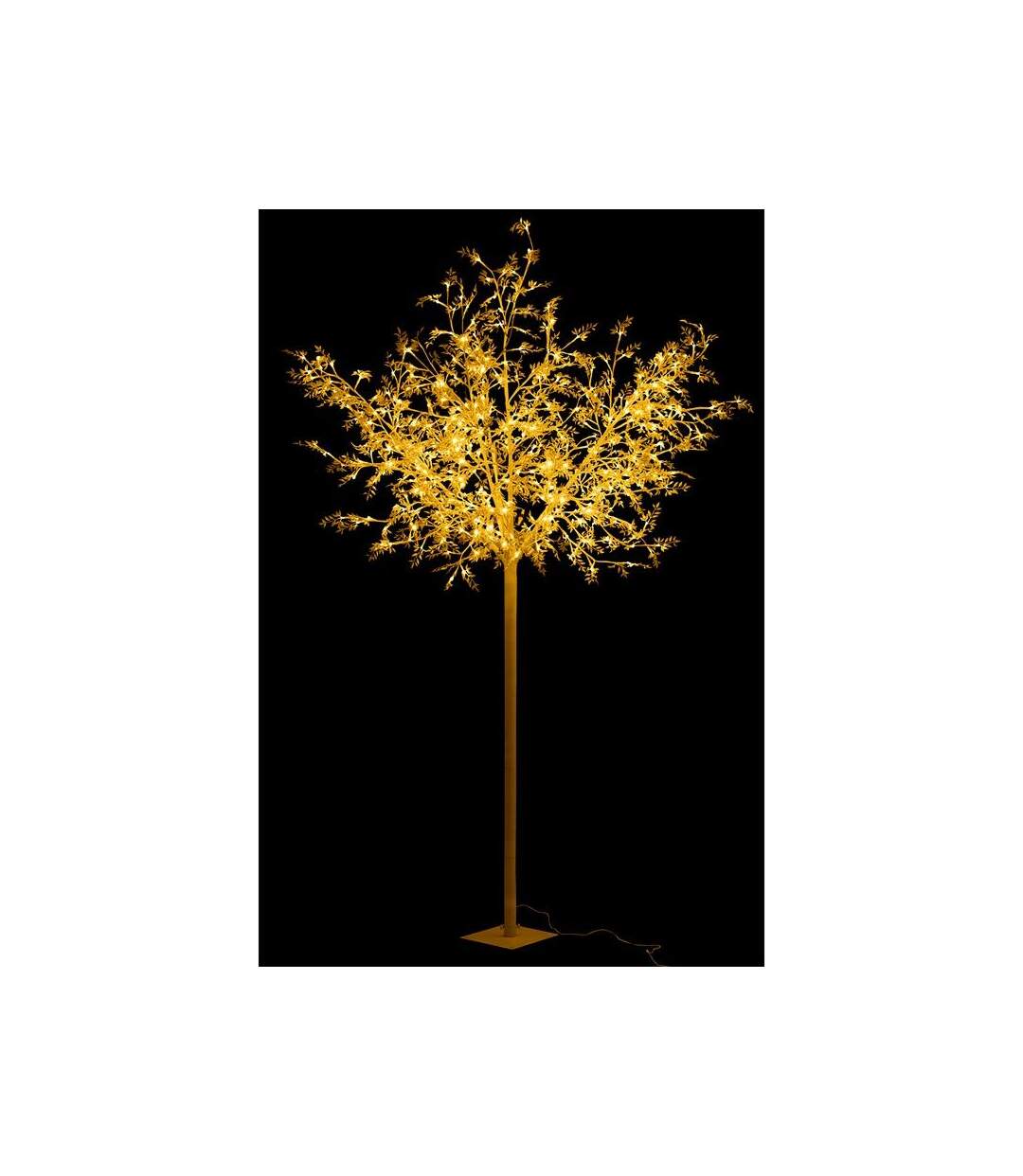 Paris Prix - Statue Déco à Led arbre Feuilles 250m Argent