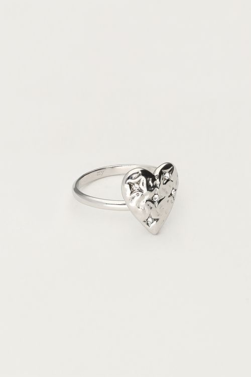 Starry ring hart met strass