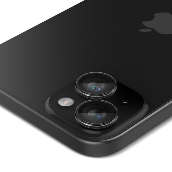 Spigen iPhone 15/iPhone 15 Plus Kameralinsebeskytter GLAS.tR EZ Fit Optik Pro Crystal Clear 2-pak