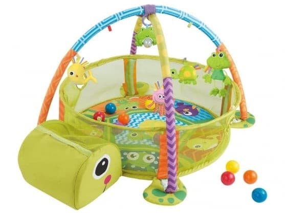 Babyleker, pedagogisk matte med skilpadde lekegrindballer for baby, LEAN leker