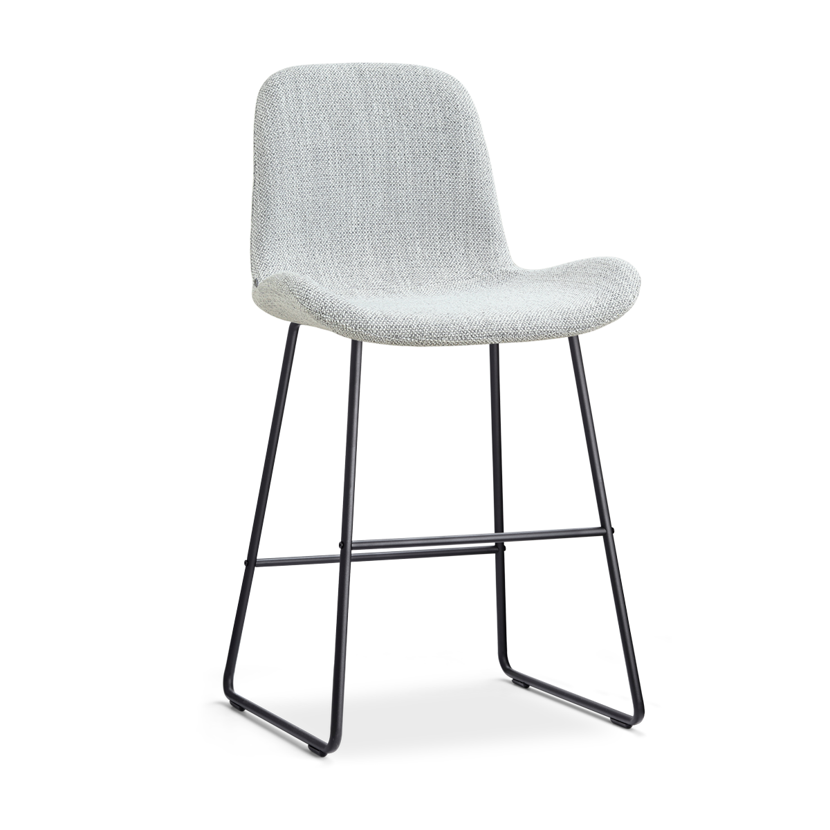 Barkruk Nino-Fé zwart onderstel grijs melange 65 cm