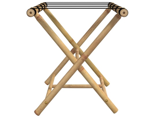 VIDAXL - Chariot de service de bagage Porte-bagages pliant 62x42x50,5 cm bambou