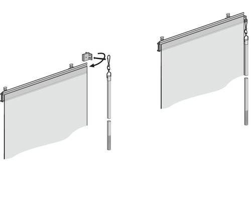 Aluminium katapultstang, 100 cm