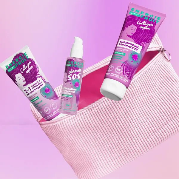 Kit de Colágeno Capilar Energético de Frutas - Rotina de Reparação Intensa