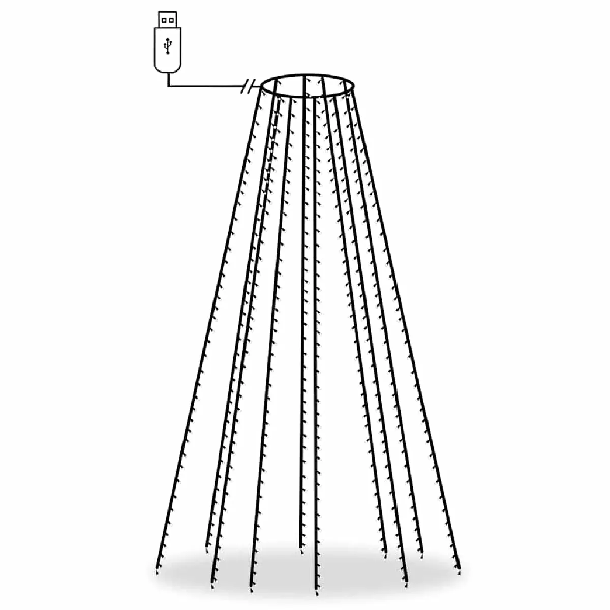 VidaXL Guirlande Filet Noël 400 LED
